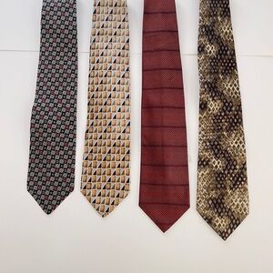 Stylish Men's Tie Collection - Black, Gold, Red, Brown